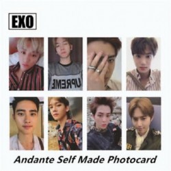 Andante (8db / készlet) Kpop EXO 5. Album papír Fotókártyák Ne keverjék fel a Tempo autográfot