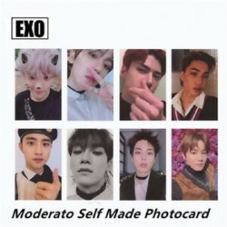 Moderato (8db / készlet) Kpop EXO 5. Album papír Fotókártyák Ne keverjék fel a Tempo autográfot