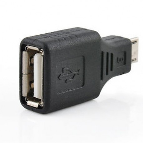 USB 2.0 nő a Micro USB B-hez 5 érintkezős férfi dugó OTG adapter átalakító fekete