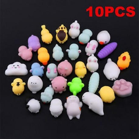 10PCS vegyes 3 * Squishy Squeeze reális lassú emelkedő varázsa gyűjtemény stressz megkönnyebbülés játék