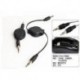 3,5 mm-es kábel Aux visszahúzható kiegészítő kábel iPod autós MP3-hoz New Hot Sell fekete