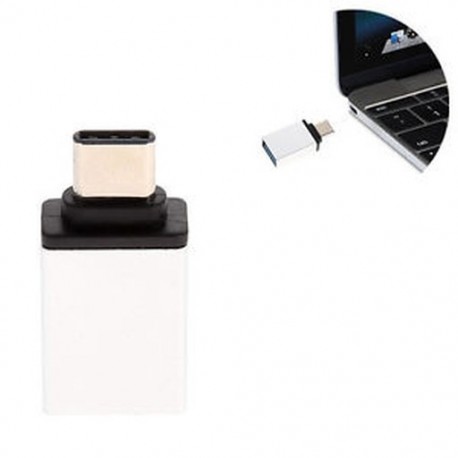 Ezüst Új OTG USB 3.1 adatszinkronizáló töltőadapter átalakító C típusú férfi és USB 3.0 nő