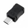 10db fekete mikro USB 5-pólusú csatlakozó csatlakozó port forrasztó dugó műanyag fedél