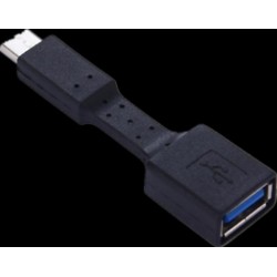 Fekete USB-C 3.1 C típusú férfi-USB 3.0 kábeladapter OTG adatszinkronizáló töltő JP töltés