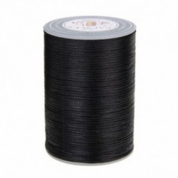 Fekete Waxed Thread 0.8mm 90m poliészter kábel varrás varrással bőr kézműves karkötő