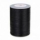 Fekete 90 m-es viaszos szál 0,8 mm-es poliészter kábel varrással varrott bőr kézműves karkötő