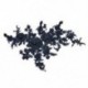 * 1 Navy Blue (350 * 290 mm) Elegáns 3D-s virág menyasszonyi csipke gyöngy gyöngyözött DIY esküvői ruha élénk