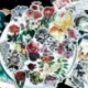 * 7 60db címke napló papír matrica Scrapbooking növények Virág matricák Telefon dekoráció