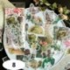 * 7 60db címke napló papír matrica Scrapbooking növények Virág matricák Telefon dekoráció