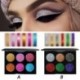 6 színű HANDAIYAN Glitter gyémánt Fényű csillogó vízálló hosszantartó tartós szemhéjárnyaló paletta