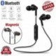 * 5 Fekete Bluetooth 4.2 sztereó vezeték nélküli fülhallgató mágneses fülbe helyezhető fülhallgató fülhallgató