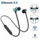 * 5 Fekete Bluetooth 4.2 sztereó vezeték nélküli fülhallgató mágneses fülbe helyezhető fülhallgató fülhallgató