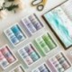 10 tekercs Égbolt - Csillag mintás színes Washi dekor szalag - dekoratív öntapadós szalag - 7
