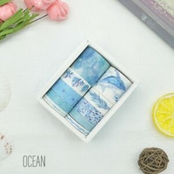 10 tekercs Óceán mintás színes Washi dekor szalag - dekoratív öntapadós szalag - 1