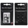 Nano SIM kártya a Micro Standard adapter adapter átalakító készlethez az iPhone 5S 4S 4 készülékhez