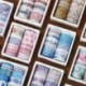 10 tekercs HUA MUNG mintás-színes Washi dekor szalag - dekoratív öntapadós szalag - 2
