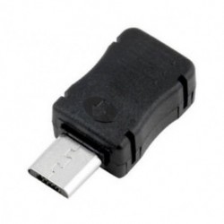 10Pcs DIY Micro USB 5-pólusú csatlakozós port csatlakozó műanyag dugó fekete
