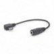Micro USB 3,5 mm-es női jack fejhallgató fülhallgató fülhallgató zene audio adapter