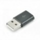 fehér 1db Micro USB-hím USB 2.0-ás férfi konverteradapter a mobil telefonhoz