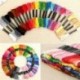 50db Multi Colors Skeins a hímzéshez varrással A pamut keresztszálas öltés