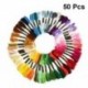 50db Multi Colors Skeins a hímzéshez varrással A pamut keresztszálas öltés