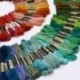 50db Multi Colors Skeins a hímzéshez varrással A pamut keresztszálas öltés