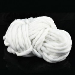fehér HOT Chunky gyapjú fonal Super Soft Bulky kar Kötés gyapjú Roving horgolás DIY