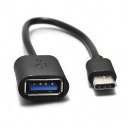 Fekete USB-C Android OTG adapter C típusú átalakító USB 3.1 férfi és USB női kábel