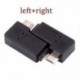 90 fokos Micro USB B férfi és női csatlakozó adapter töltő bal és jobb szög