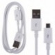 fehér Micro 2.0 USB töltő töltő szinkron adat kábel a Samsung HTC LG Andriod telefonhoz