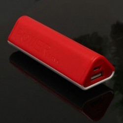 Piros 3 * 2600mAh hordozható hálózati banki biztonsági másolat külső akkumulátor töltő mobiltelefonhoz