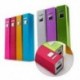 Rózsaszín 1 * 2600mAh hordozható USB külső tartalék akkumulátor töltő Power Bank a mobiltelefon