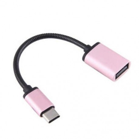 Rózsa arany USB C 3.1 C típusú férfi-USB női fém OTG szinkronizáló adatátalakító kábel