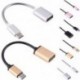 Arany Fém USB C 3.1 C típusú férfi-USB női OTG adatszinkronizáló kábel adapter