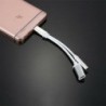 * Ezüst 2 in1 USB C típusú, 3,5 mm-es fejhallgató-csatlakozó adapter AUX &amp  Sync dátum töltőkábel