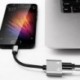 * Ezüst 2 in1 USB C típusú, 3,5 mm-es fejhallgató-csatlakozó adapter AUX &amp  Sync dátum töltőkábel