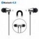 Ezüst Bluetooth 4.2 sztereó fülhallgató fülhallgató mágneses vezeték nélküli fülhallgató fülhallgató