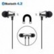 Ezüst Bluetooth 4.2 sztereó fülhallgató fülhallgató mágneses vezeték nélküli fülhallgató fülhallgató