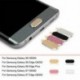 Arany Samsung Galaxy S6 S7 Edge Home gomb matrica fém védőbőr bőr Lot