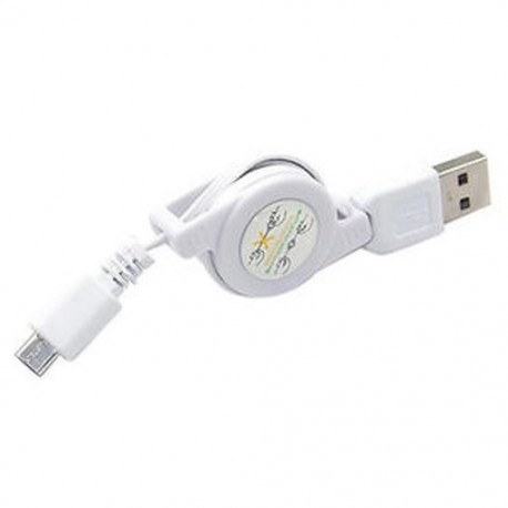 fehér Univerzális Micro USB A USB 2.0 B-hez visszahúzható adatszinkronizáló töltőkábel kábel
