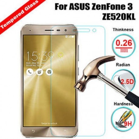 Prémium 9H edzett üveg LCD képernyővédő film Asus ZenFone 3 ZE520KL-hez