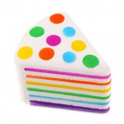 1PCS Rainbow Cake Gyűjtemény Reális Jumbo Squishy Squeeze Lassú emelkedő stresszcsökkentő gyerek szórakoztató játék