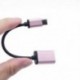 Ezüst USB C 3.1 C típusú férfi-USB női fém OTG adatszinkronizáló átalakító adapter kábel