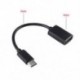 Ezüst USB C 3.1 C típusú férfi-USB női fém OTG adatszinkronizáló átalakító adapter kábel