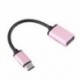 Rózsa arany USB C 3.1 C típusú férfi-USB női fém OTG adatszinkronizáló átalakító adapter kábel