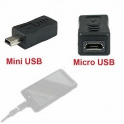 Mini USB férfi és mikro USB női adapteradapter töltő átalakító csatlakozója