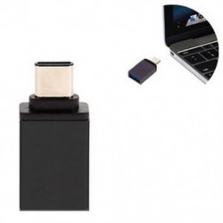 Fekete C típusú férfi és USB 3.0 nő OTG USB 3.1 adatszinkronizáló töltőadapter átalakító