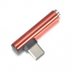 Piros C-től 3,5 mm-es jack fülhallgató-kábel USB C fejhallgató Audio 90 ° -os adapter