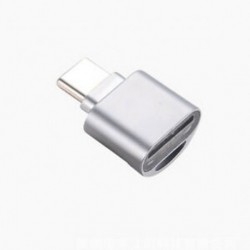 Ezüst 1PC Micro USB 2.0 USB 3.1 típusú C típusú férfi átalakító SD TF kártyaolvasó OTG adapter