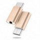 Metal-Fekete C-típusú 3,5 mm-es jack fülhallgató USB C fejhallgató audioadapter Új